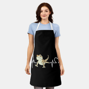 Bearded Dragon Heartbeat Funny Animal Apron