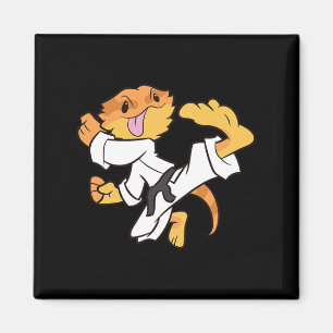 Bearded Dragon Karate Samurai Lizard Bearded Drago Magnet