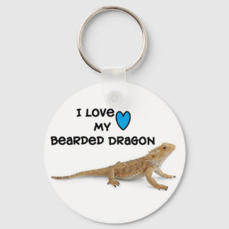 Bearded Dragon Keychain "I love my Bearded Dragon"