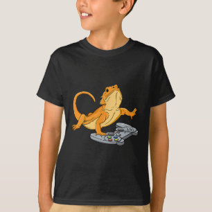 Bearded Dragon Lizard Gamer Video Game Gecko  T-Shirt