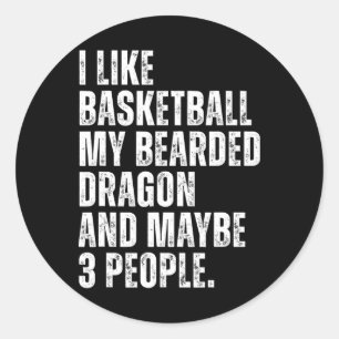 Bearded Dragon Lizard Owner Sketll Lover Funny Rep Classic Round Sticker