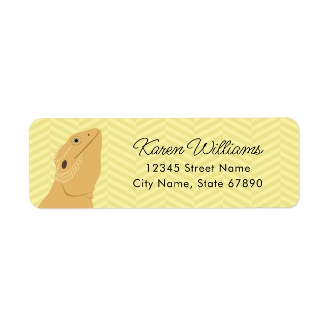 Bearded Dragon Lizard Return Address Labels (Front)