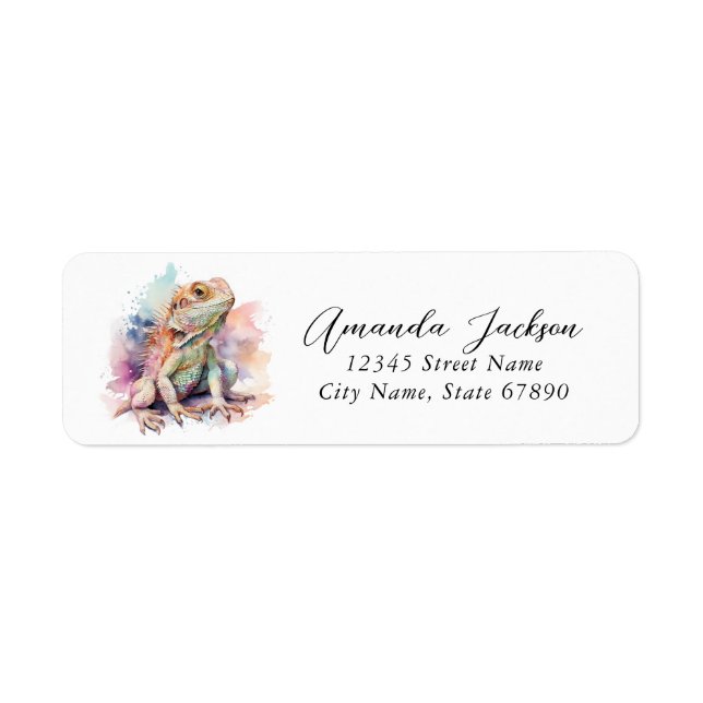 Bearded Dragon Lizard Return Address Labels (Front)