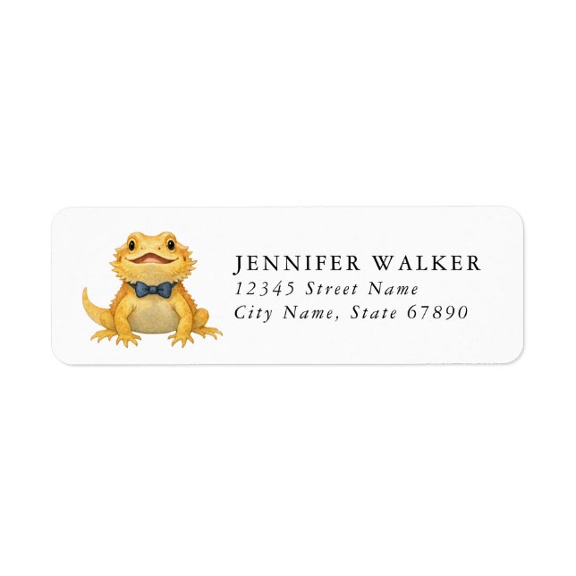 Bearded Dragon Lizard Return Address Labels (Front)