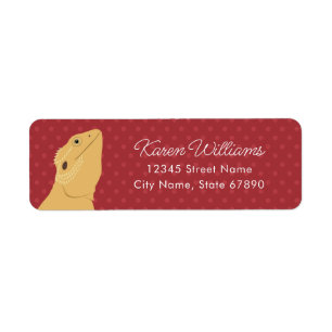 Bearded Dragon Lizard Return Address Labels