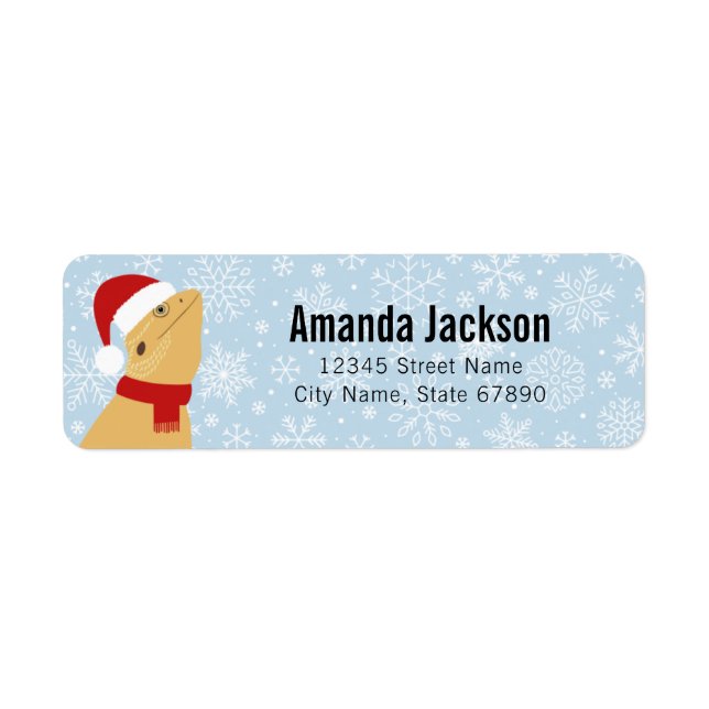 Bearded Dragon Lizard Return Address Labels (Front)