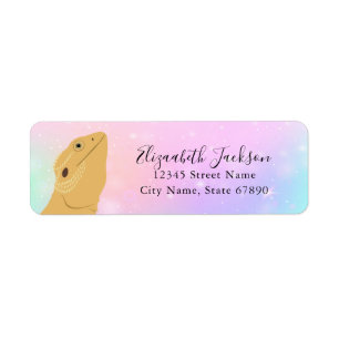 Bearded Dragon Lizard Return Address Labels