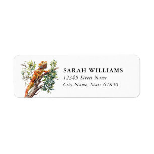 Bearded Dragon Lizard Return Address Labels