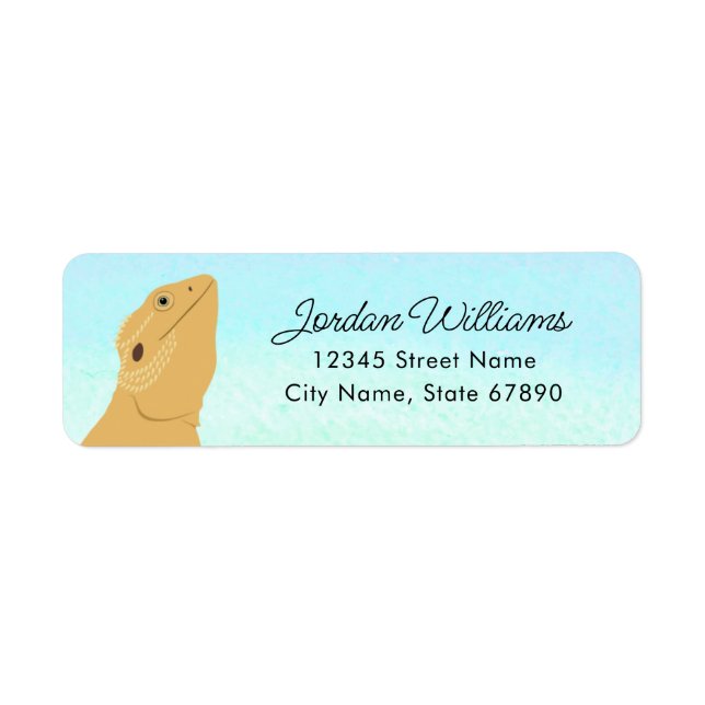 Bearded Dragon Lizard Return Address Labels (Front)