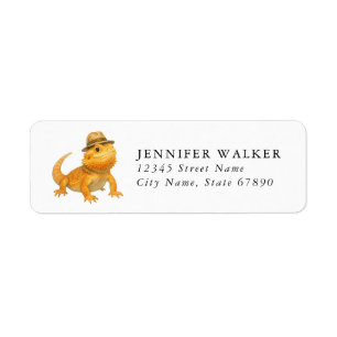Bearded Dragon Lizard Return Address Labels
