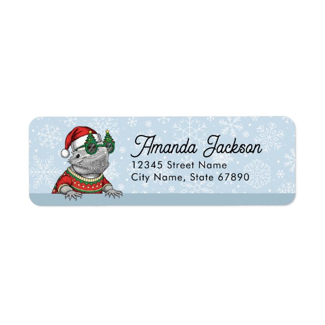 Bearded Dragon Lizard Return Address Labels (Front)