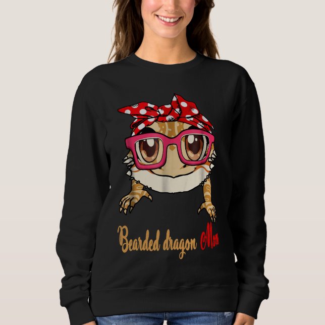Bearded Dragon Mom1 Sweatshirt (Front)