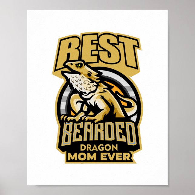 Bearded Dragon Mom Poster (Front)