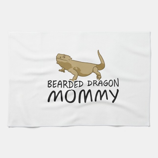 Bearded Dragon Mommy Kitchen Towel (Horizontal)