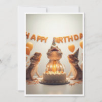 Bearded dragon party animals, chameleon birthday 