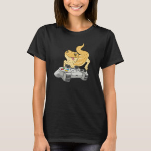 Bearded Dragon Playing Video Game Reptile Lizard T-Shirt