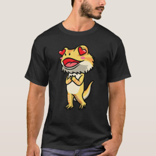 Bearded Dragon Pogona Reptile Lizard In Love T-Shirt
