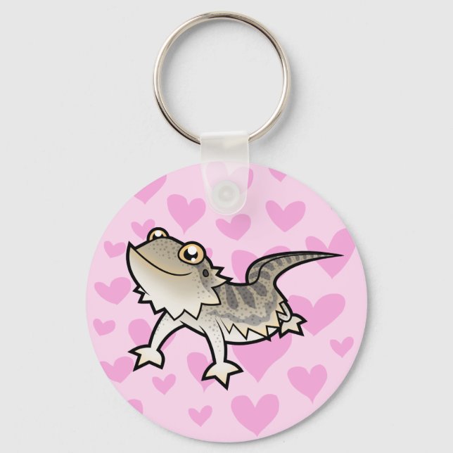 Bearded Dragon / Rankin Dragon Love Keychain (Front)
