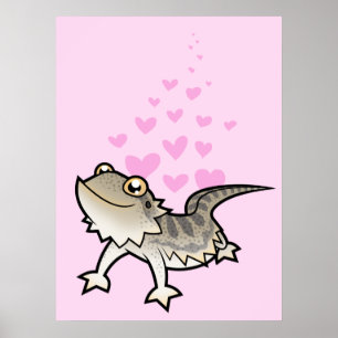 Bearded Dragon / Rankin Dragon Love Poster