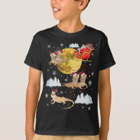 Bearded Dragon Reindeer Christmas Pajama Santa Xma
