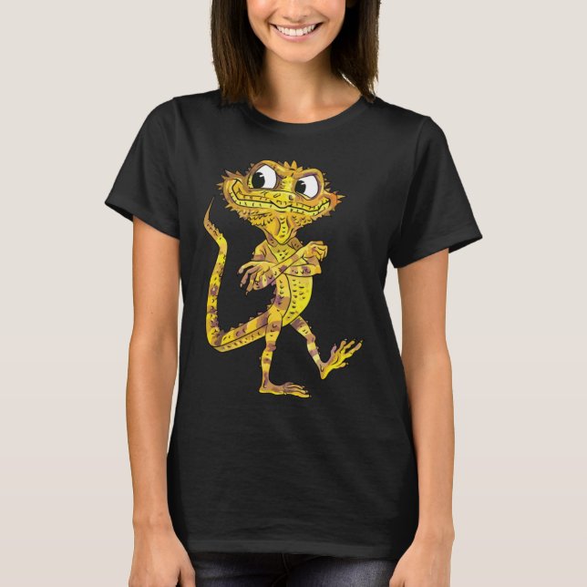 Bearded Dragon Reptile Merlin Dragon T-Shirt (Front)