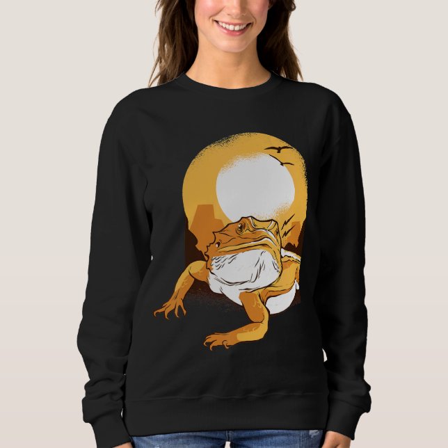 Bearded Dragon Reptiles Pet Lizard Sweatshirt (Front)
