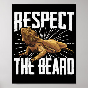 Bearded Dragon  Respect The Beard  Reptiles Poster