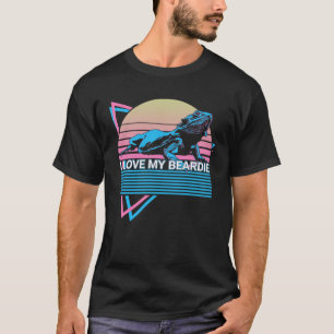 Bearded Dragon Retro I Love My Beardie T-Shirt