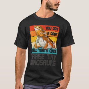 Bearded Dragon Retro I Raise Tiny Dinosaurs T-Shirt