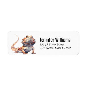 Bearded Dragon Return Address Label