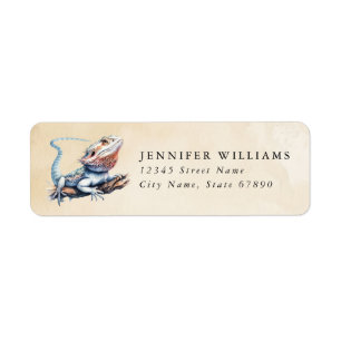 Bearded Dragon Return Address Label