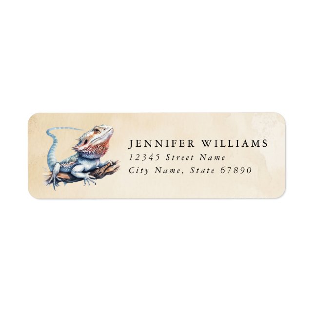 Bearded Dragon Return Address Label (Front)