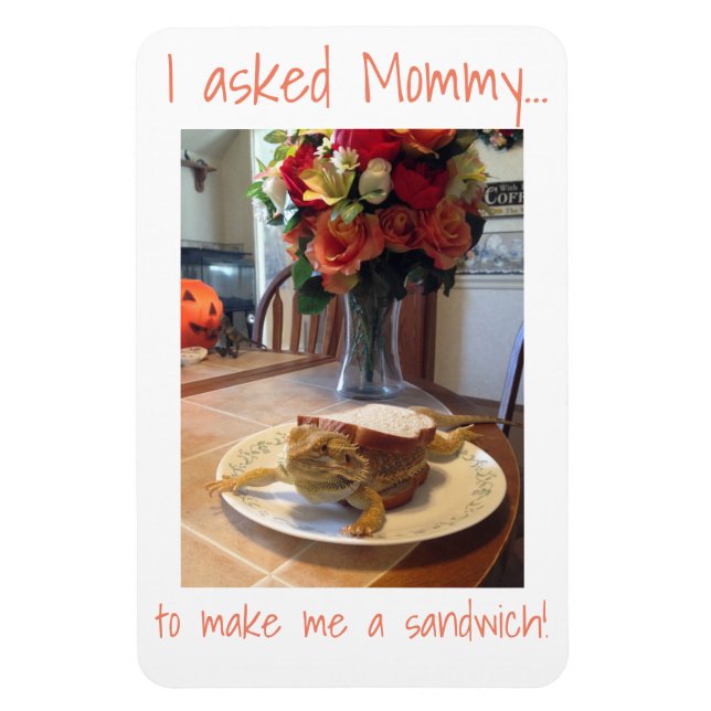 Bearded Dragon Sandwich Magnet (Vertical)