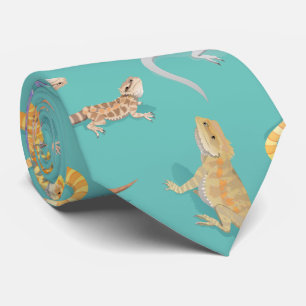 Bearded Dragon Scatter Pattern Transparent Tie