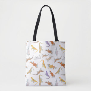 Bearded Dragon Scatter Pattern Transparent Tote Bag