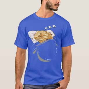 Bearded Dragon Sleeping Animal Nap Napping Slumber T-Shirt