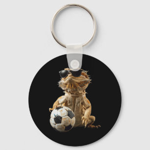 Bearded Dragon Soccer  Keychain