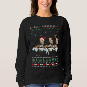 Bearded Dragon Ugly Christmas Sweater Style Santa 