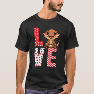 Bearded Dragon Valentines Day Love Valentine Cute T-Shirt