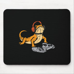 Bearded Dragon Video Gaming Funny Gamer Animal Men Mouse Pad