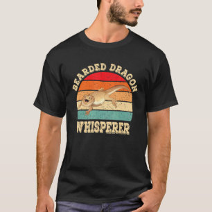   Bearded Dragon Whisperer Lizard Reptile Retro Vi T-Shirt