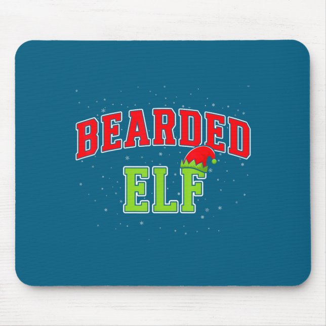 Bearded Elf Christmas Family Matching Group Xmas  Mouse Pad (Front)