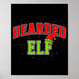 Bearded Elf Christmas Family Matching Group Xmas  Poster