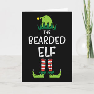 Bearded Elf Matching Christmas For Family Uncle Da Card