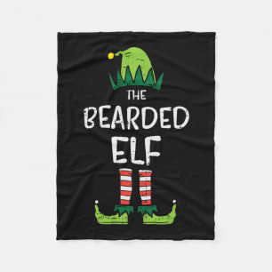 Bearded Elf Matching Christmas For Family Uncle Da Fleece Blanket