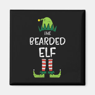 Bearded Elf Matching Christmas For Family Uncle Da Magnet