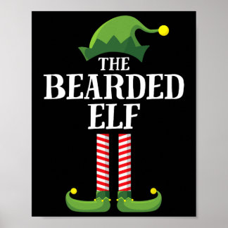 Bearded Elf Matching Family Group Christmas Party  Poster