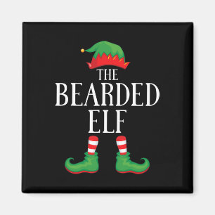 Bearded Elf Matching Group Xmas Funny Family Chris Magnet