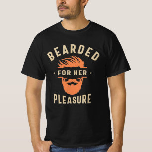 Bearded for Her Pleasure Funny Humour Beard T-Shirt