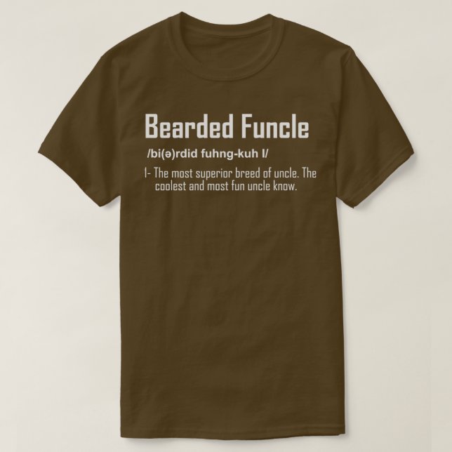 Bearded Funcle Funny Beareded Uncle Gifts Classic  T-Shirt (Design Front)